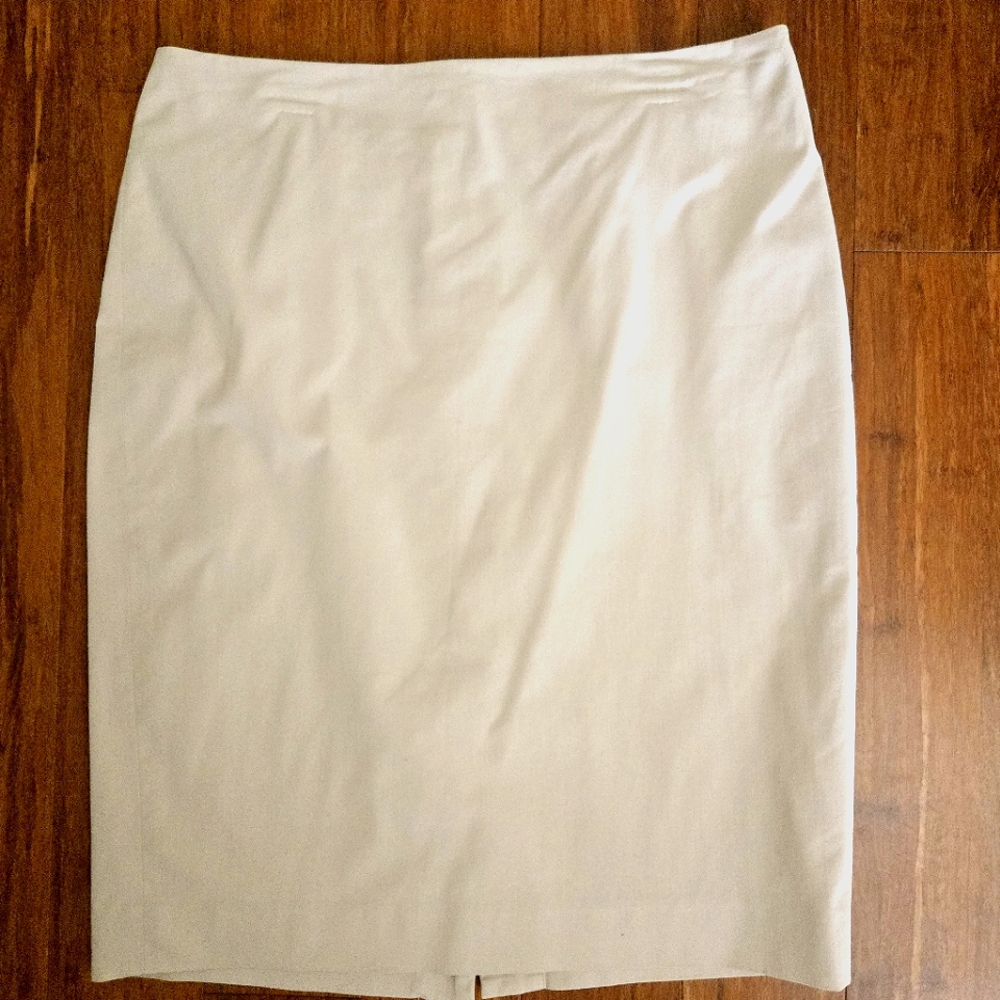 Ann Taylor Khaki Pencil Skirt